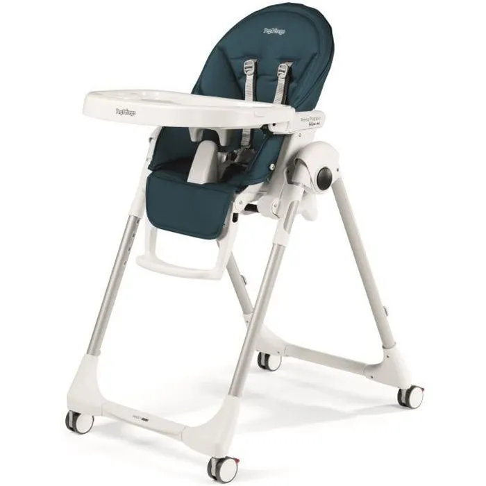 PEG PEREGO Chaise haute multi-positions Prima Pappa Follow Me Petrolio - Bleu-0