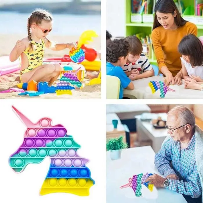 SHOP-STORY - POP IT LICORNE : Le Jeu à Bulles Anti-Stress Multicolores Phénomène de la Rentrée-3