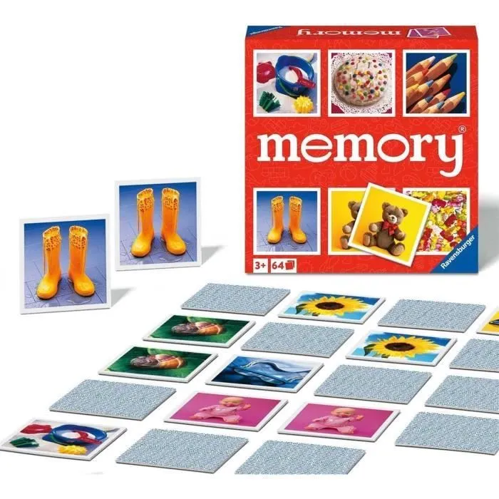 Jeu de mémoire - RAVENSBURGER - Ravensburger 20880 - 64 cartes - À partir de 3 ans - Mixte-0