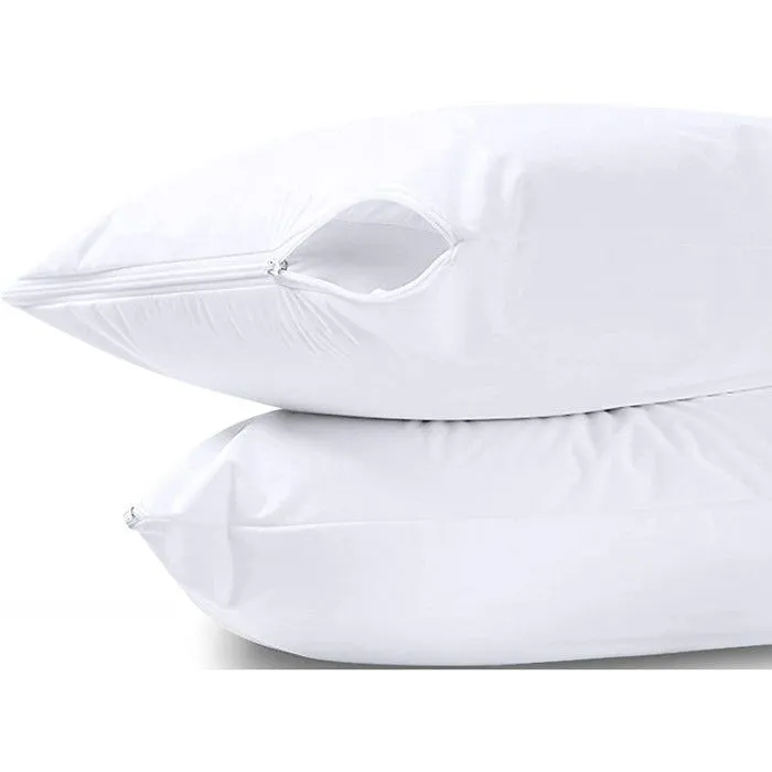 Lot de 2 protège oreiller éponge imperméable absorbant 63 x 63 cm-2