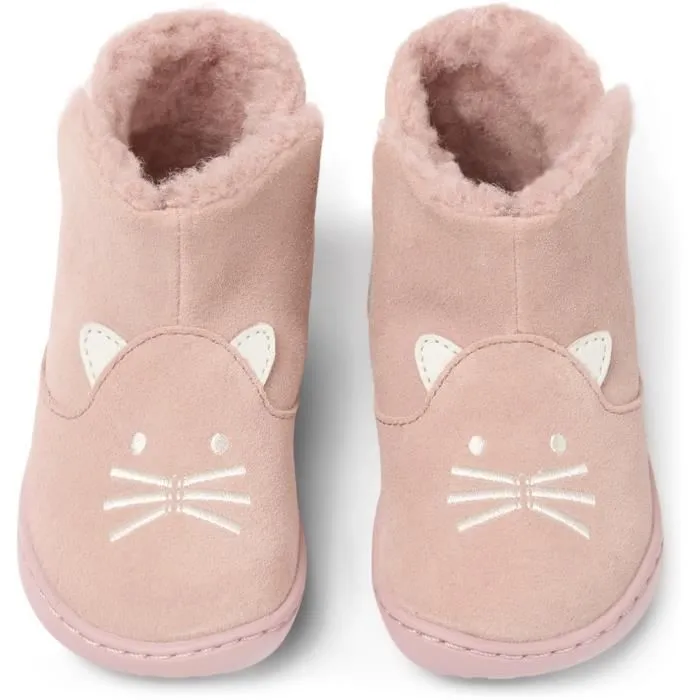 Bottines bébé fille - Camper - Peu Cami - Nubuck rose - Semelle 100% caoutchouc recyclé-1