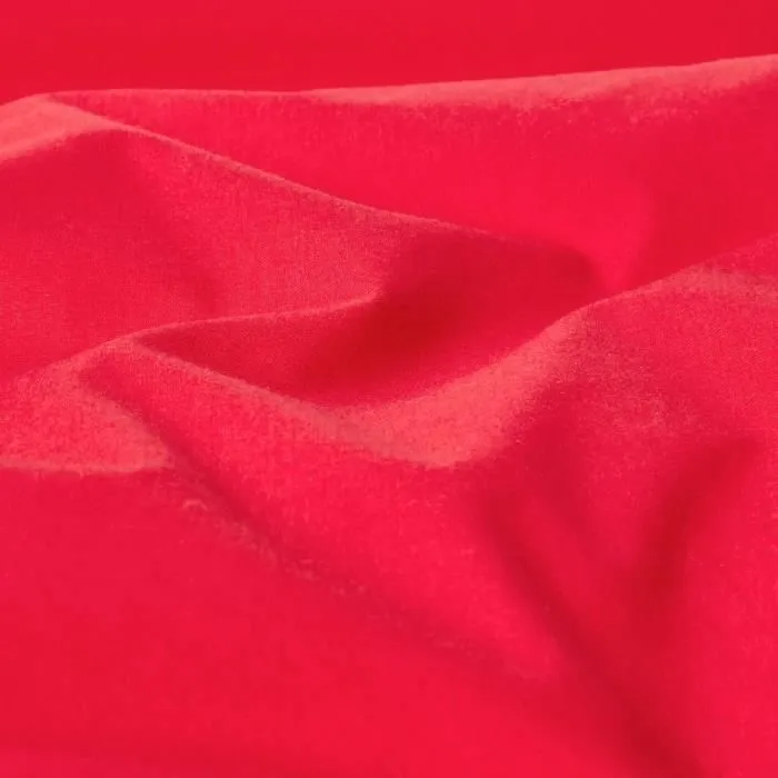 Drap plat uni 100% coton égyptien 200 fils Rouge 178 x 255 cm-1