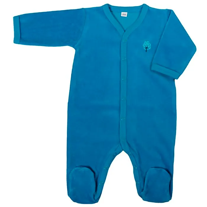 Pyjama velours Coton bio Lagon - Éveil et Nature-0