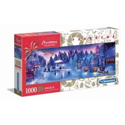 Puzzle 1000 pièces panoramique - CLEMENTONI - Christmas Collection - Paysage et nature - Adulte - Blanc-2