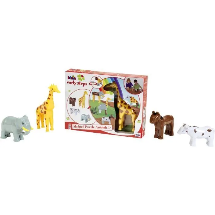 Animaux magnétiques - KLEIN - 0065 - 4 grands animaux Funny Puzzle, boîte ouverte - 16 pièces - Dès 12 mois-5