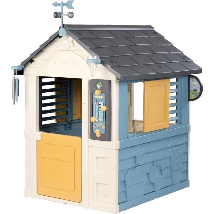 Smoby - Maison enfant 4 Saisons - Cabane éducative - Activités ludique sur le thème de la Météo - Fabriqué en France-0