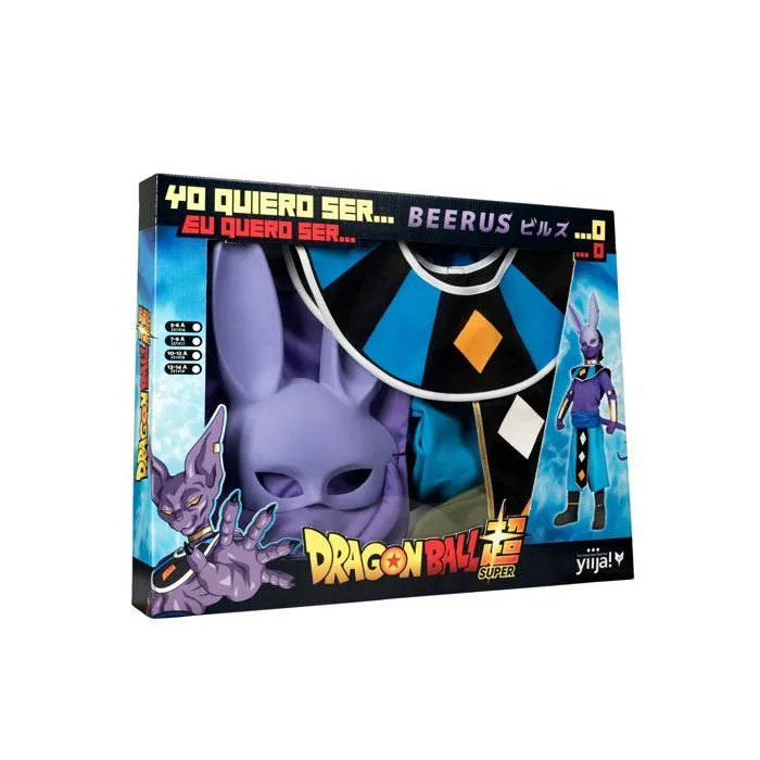 Coffret déguisement avec masque Beerus Dragon Ball enfant-1
