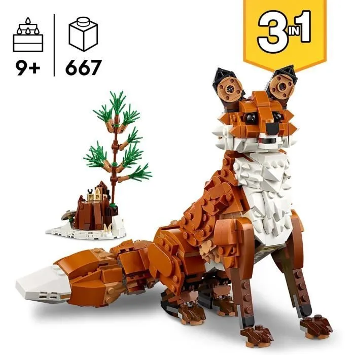 Jouet - LEGO - 31154 - Renard Roux - 3-en-1 - Animaux de la Forêt-1