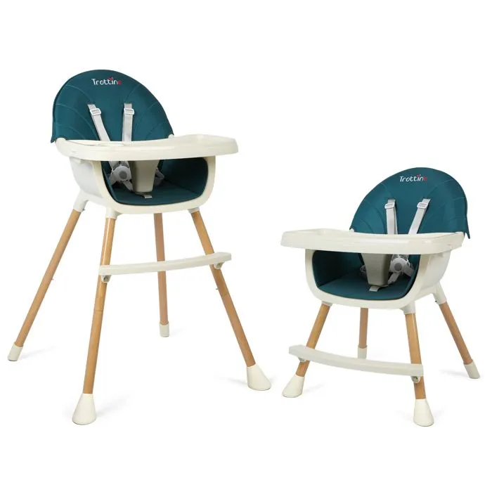 TROTTINE Chaise haute évolutive design esprit bois LORENTZ Cobalt-0