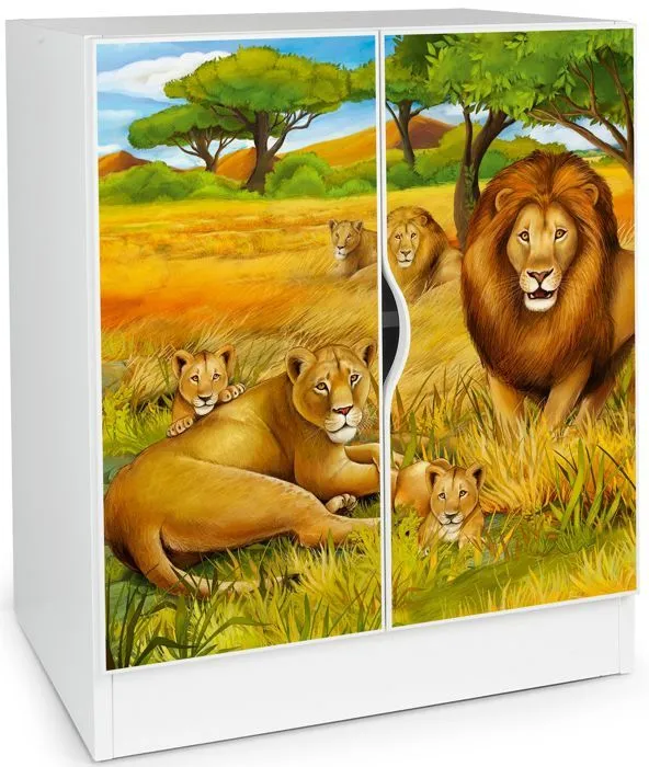 Armoire fonctionnelle  - Roma - Meubles pour enfants, commode au design magnifique Lions-1