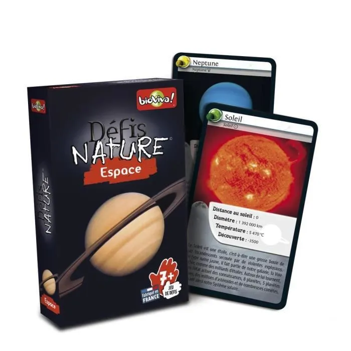 BIOVIVA Défis Nature - Espace - Jeu de cartes pour enfants à partir de 7 ans-1