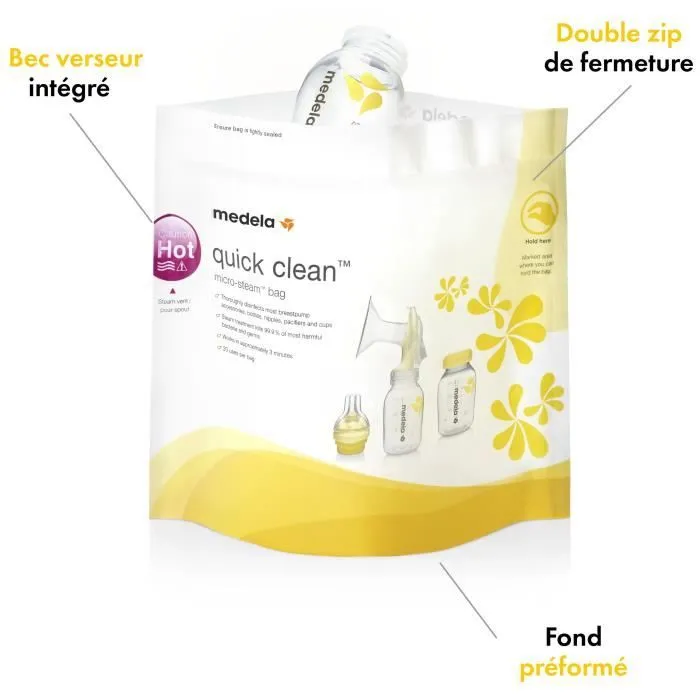 Medela Quick Clean sachets de Stérilisation Micro-Ondes 5 Unités-1