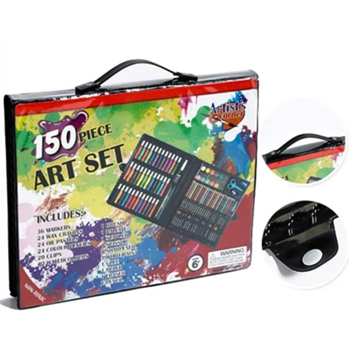 Kit de dessin - Multicolore - 150 pièces - Matériaux écologiques - Pour enfants à partir de 3 ans - Mixte-1