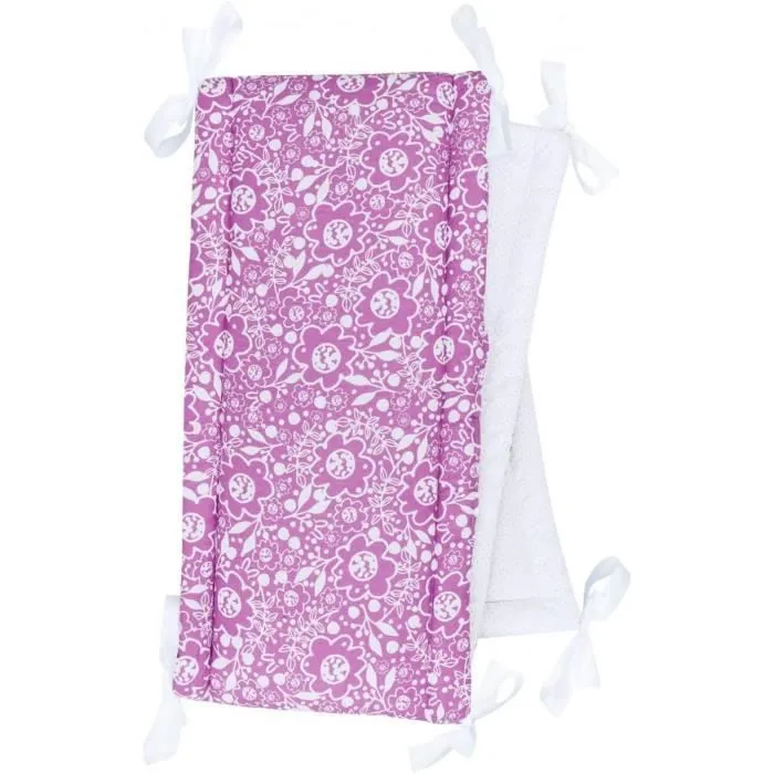 Bellochi Tour de Lit Bébé 180 x 30 cm - Certifié - Universel en Coton Souple pour un Matelas 120x60 cm Caramelle Violette-0