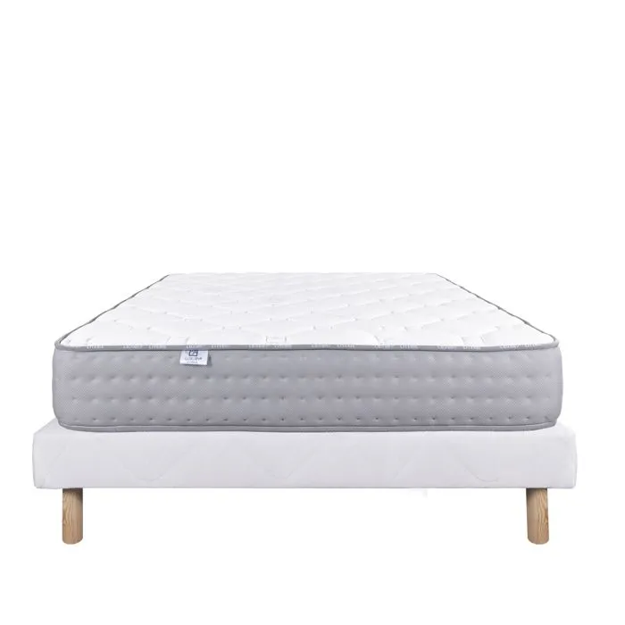 LUXURY LITERIE - Ensemble matelas + sommier - ZEN - 140 x 190 cm - Tapissier - Ferme - Face été/hiver-1