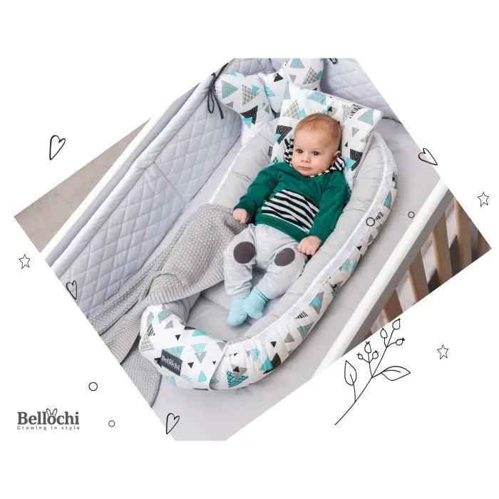 Réducteur de Lit Bébé Cale Bébé pour Lit Cocon Bébé - 100% Coton 90 x 60cm - Nid de Bébé Baby Nest - Trésor-3