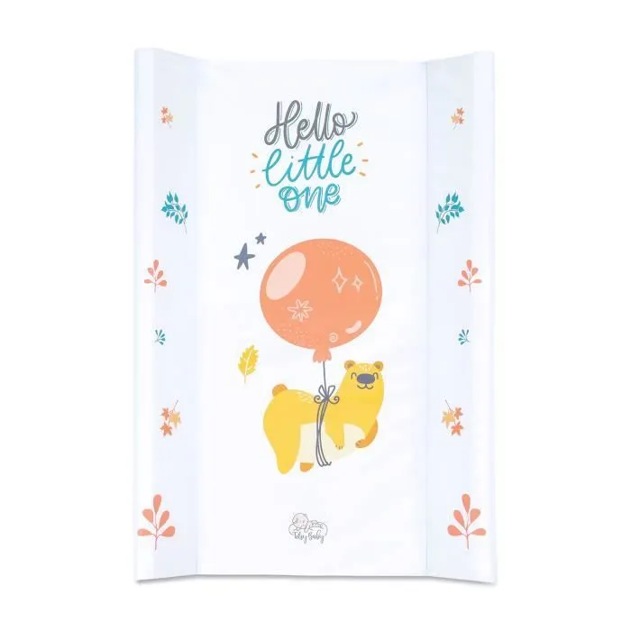 Matelas à Langer bébé lavable 70 x 47 cm - rembourrage mousse, pour table à langer - Voyage - toise imprimée Motif ours en peluche-0