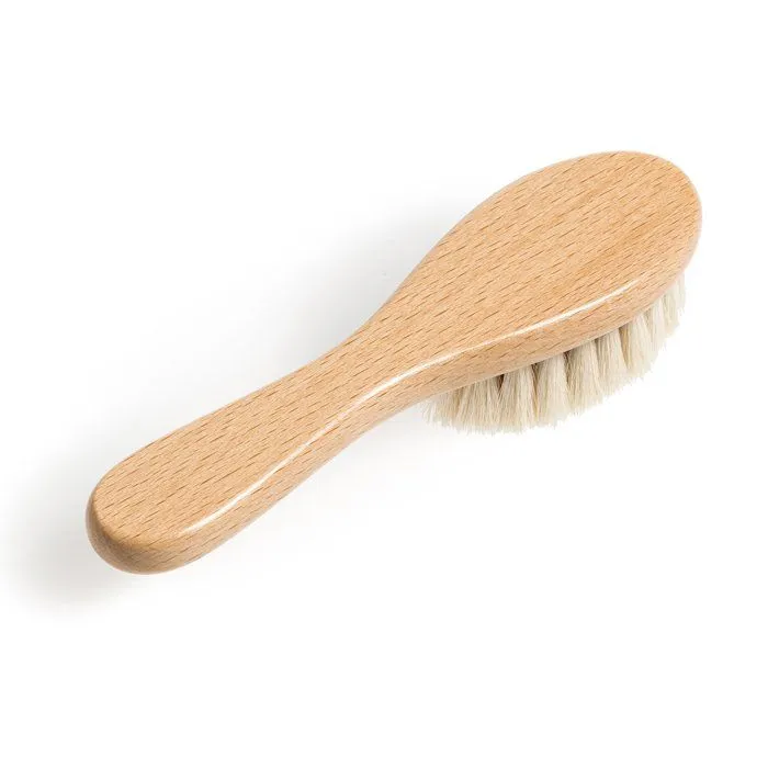 MAÏKA Brosse bébé douceur en poils naturels, soie de chèvre, bois de hêtre-1