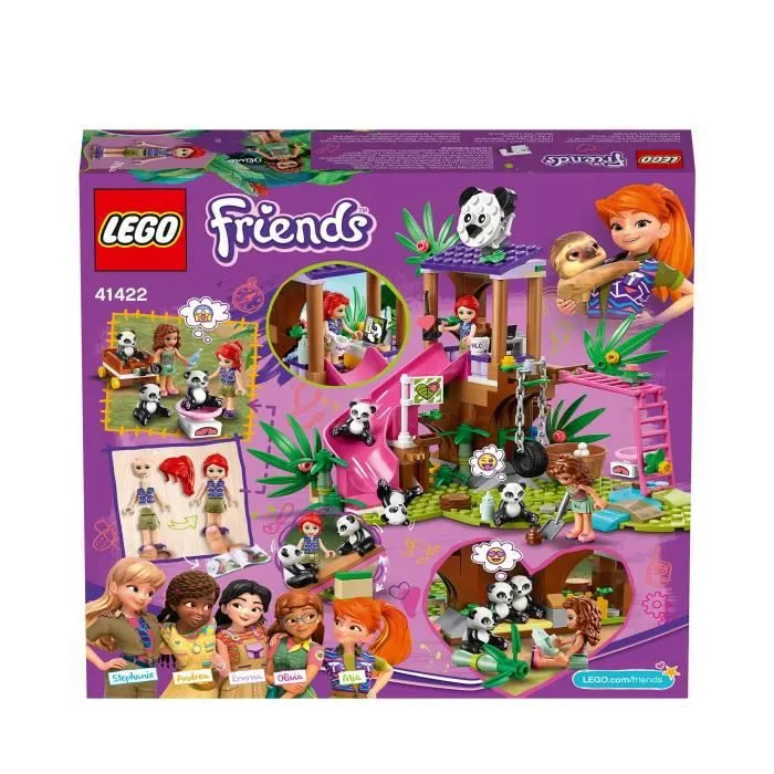 LEGO® Friends 41422 La Cabane des Pandas dans la Jungle, Jouet avec Mini Poupées Mia, Olivia, et les Figurines d'Animaux-3