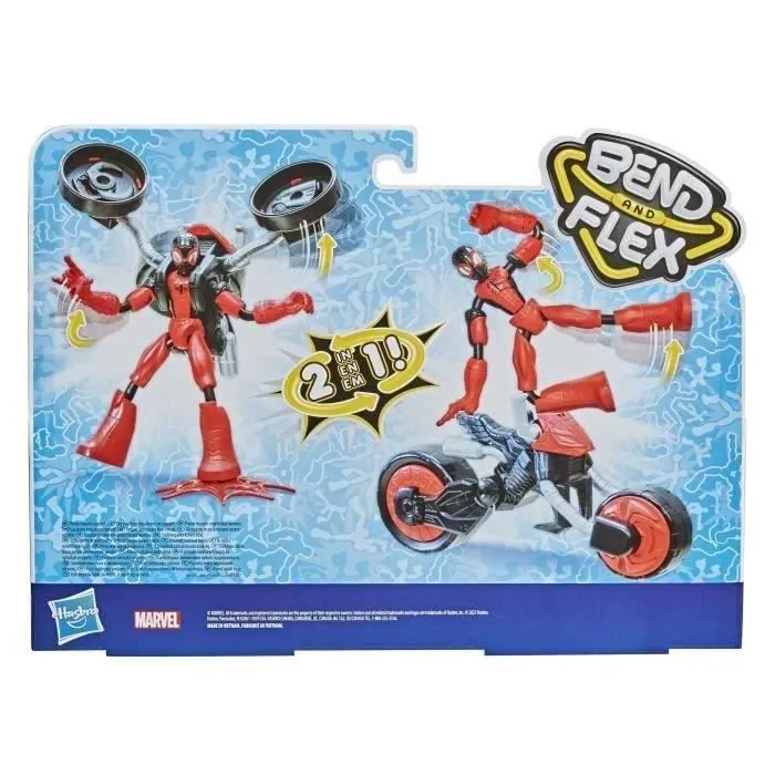 Figurine articulée Spider-Man Bend and Flex avec moto 2 en 1 - MARVEL-4