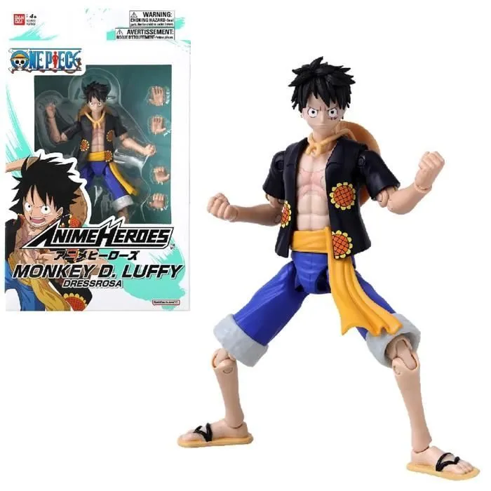 Figurine Anime Heroes - Bandai - One Piece - Luffy (Dressrosa) - 17 cm-0