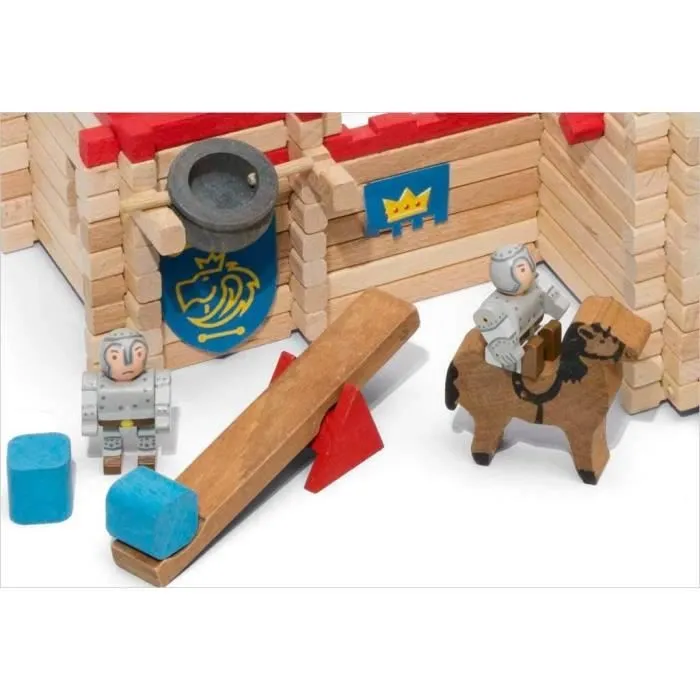 JEUJURA - Le Chateau Fort en bois - Jeu de construction - 300 pièces-3