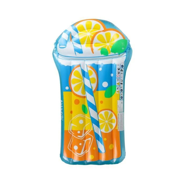 Matelas Gonflable d'Eau Géant - Air My Fun - Thé Citron 185 x 100 cm - Ultra Confort - Piscine & Plage-0