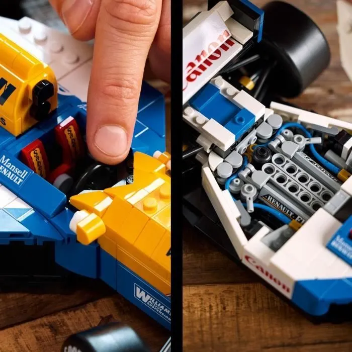 LEGO Icons 10353 Williams Racing FW14B et Nigel Mansell - Voiture de course F1 pour adulte-3