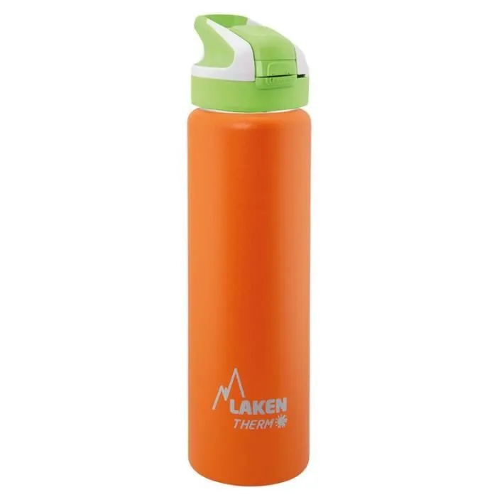 Bouteille d'eau isotherme - LAKEN - Therm Summit - Acier inoxydable 18/8 - 750ml - Orange-0