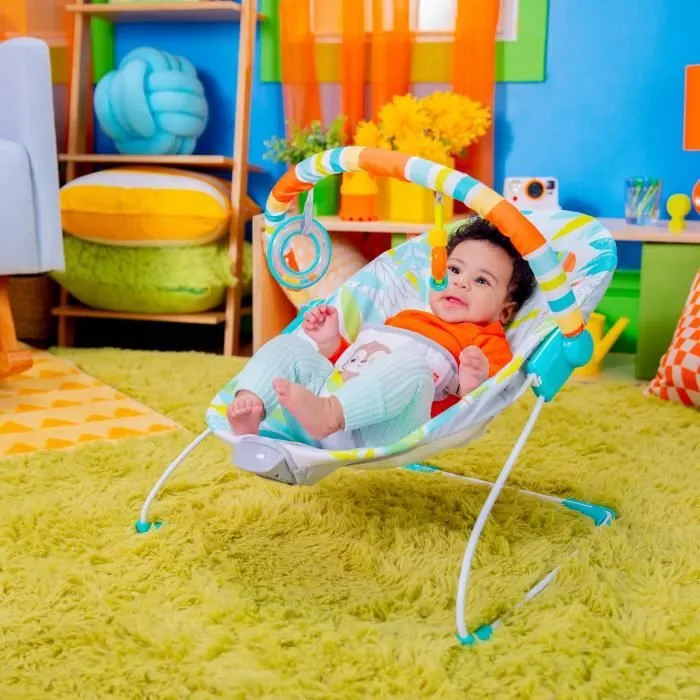 BRIGHT STARTS Transat bébé Toucan, Vibrations apaisantes, Arche d'éveil avec jouets interactifs-7