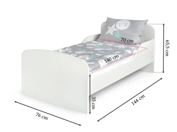 Lit d'Enfant Paw Patrol Leomark–La Pat' Patrouille avec Chase, Stella et leurs Amis – Lattes + Matelas, 70x140cm sku:102/170PP8-2