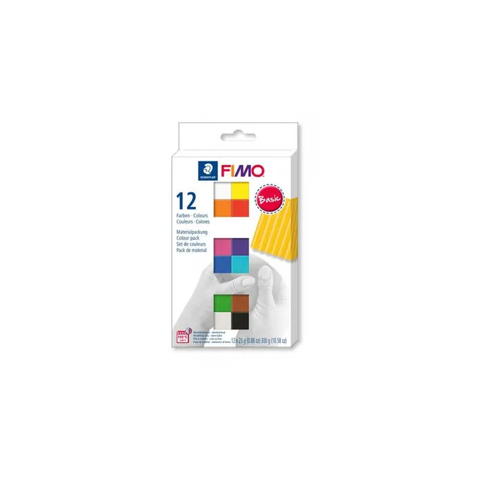 Coffret de pâte Fimo Soft - Graine Creative - Couleurs basiques assorties-0