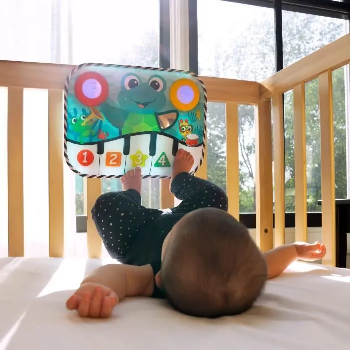 BABY EINSTEIN Jouet musical pour bébé, clavier Ocean Explorers Neptune la tortue, découverte chiffres, formes et couleurs, 3-1