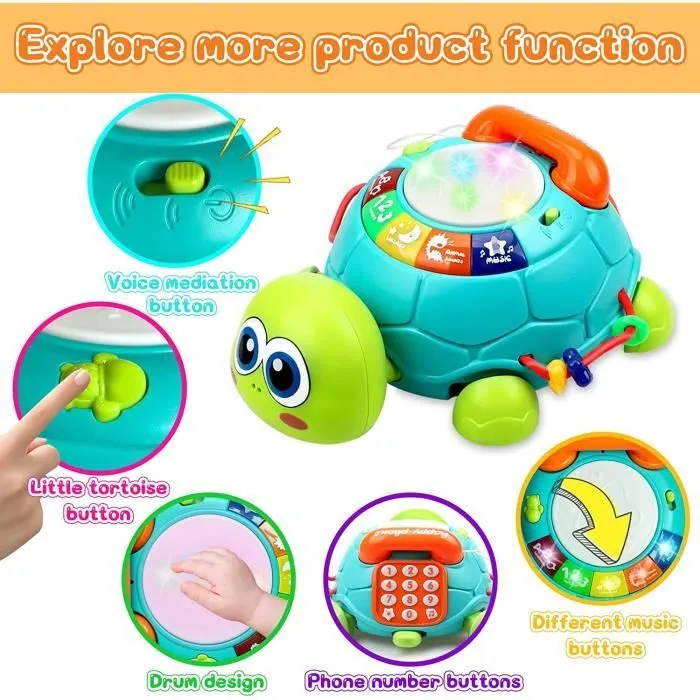 Jouet d'établi pour Enfant 1 an avec Musique et Lumières Jeux Educatif pour Bébé 1 2 3 Ans Fille Garçon Parfait pour Les Cadeaux-2