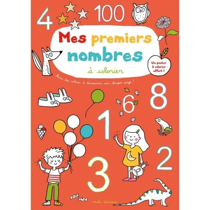 Mes premiers nombres à colorier. Avec un poster à colorier-0