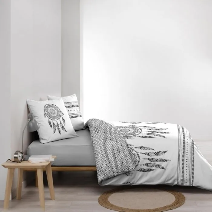 Pack Housse de couette 240 x 220 cm rêve indien + drap housse 140x190 cm-3