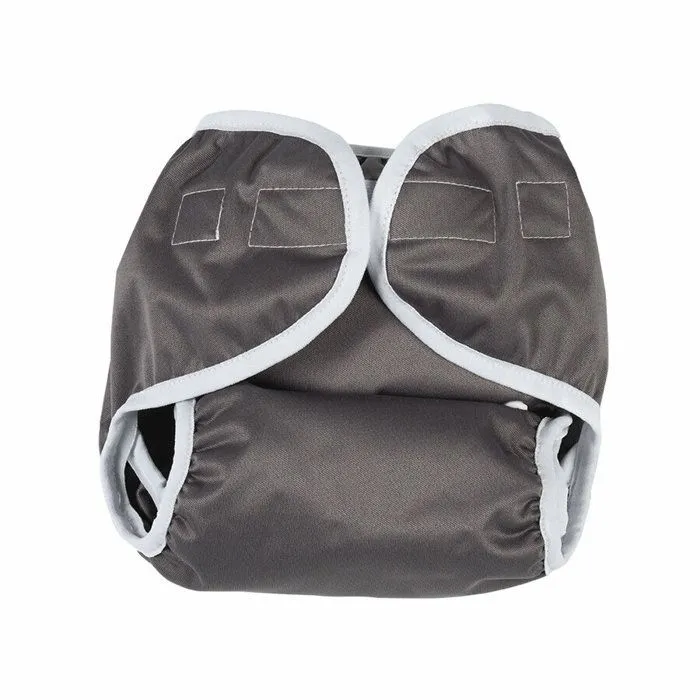 Kit d'essai Couches Lavables - So Bamboo - Taille Unique (3-15 kg) - Caillou-Noir-2