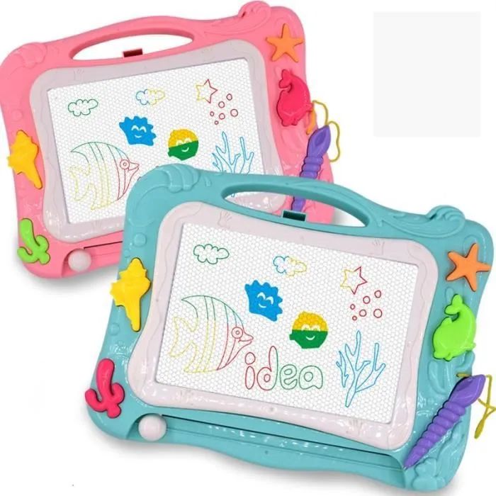 Tableau à Dessin - Ardoise Magique - Pliable - Bleu - 3 ans - Jouet Educatif-2