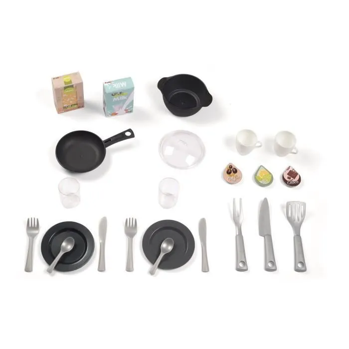 Smoby Cuisine Bon Appetit - 23 Accessoires - Effet sonores (plaques de cuissons électroniques) dès 3 ans-2