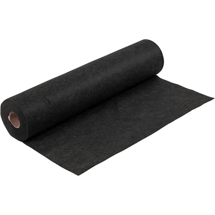 Feutre synthétique - Non spécifié - réf 45038 - Noir - Finition texturée - Effet marbré-0