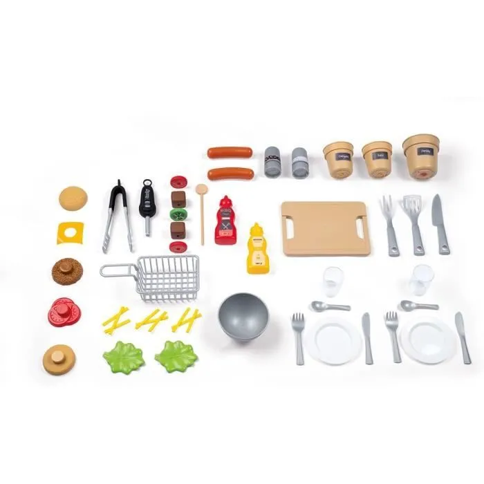 Cuisine d'Extérieur Évolutive Smoby - Grill et Plancha - 40 Accessoires-2