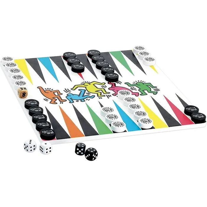 Vilac - Jeu de Dames Backgammon Keith Haring-2