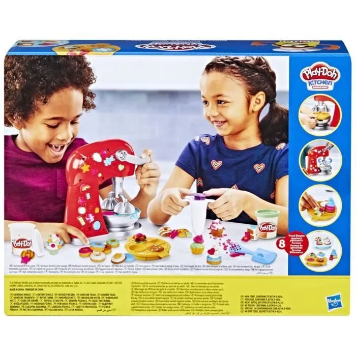 Play-Doh Robot pâtissier, jouet de pâte à modeler avec accessoires de cuisine factices, Kitchen Creations, Dès 3 ans-5