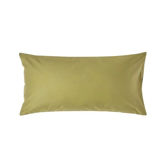 Taie d'oreiller 50x90 cm 100% satin de coton égyptien 1000 fils coloris Vert olive-0