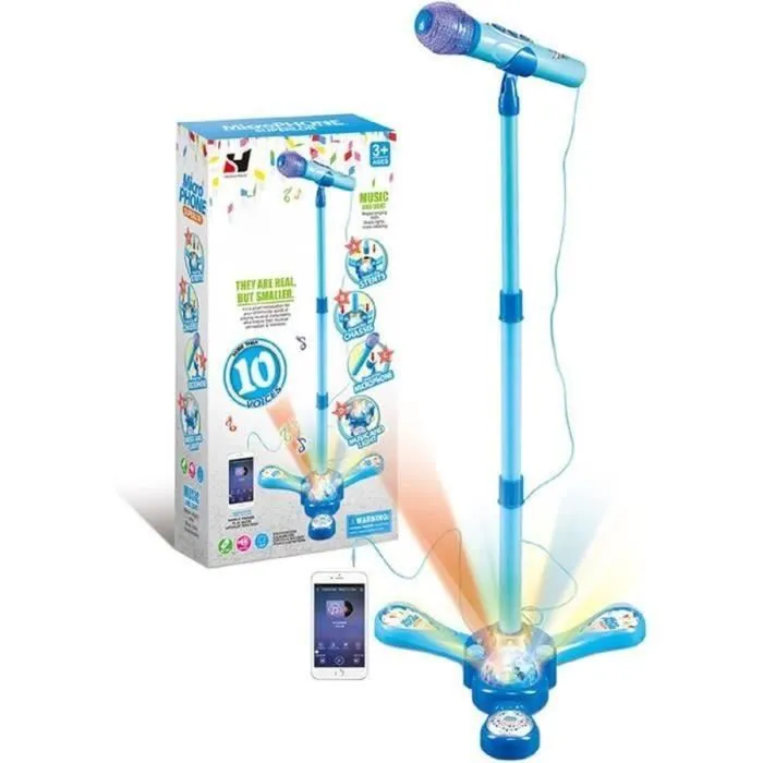 Micro Enfant sur Pied Karaoké Enfants Micro Enfant pour Chanter Fille .-0