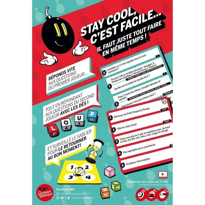 Jeu de questions-réponses - ASMODEE - Stay Cool - Mixte - 3 joueurs ou plus - 60 min - 12 ans - Adulte-2