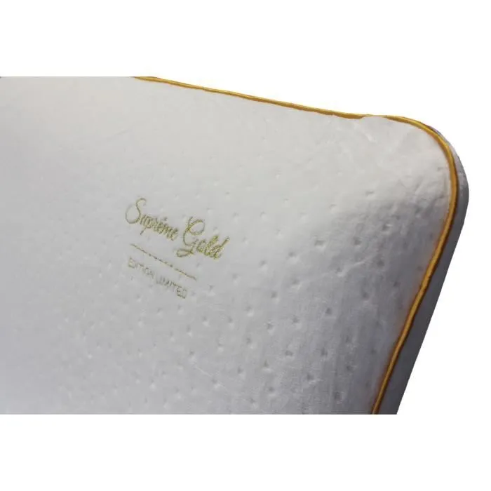Oreiller Suprême Gold 30x50 Sampur | Mémoire de Forme | Thermorégulateur | Épaisseur 12 cm | Confort Semi-Ferme Coutil Déhoussable-2