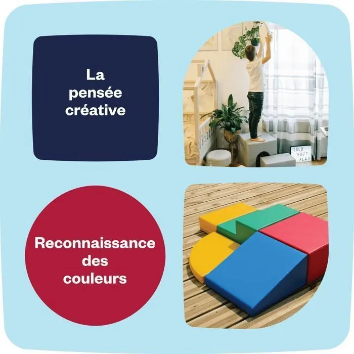 IGLU 6 XL Modules de Motricité en Mousse Blocs de Construction Jouets éducatifs Antidérapant Jeu pour Glisser Ramper Gramper-5