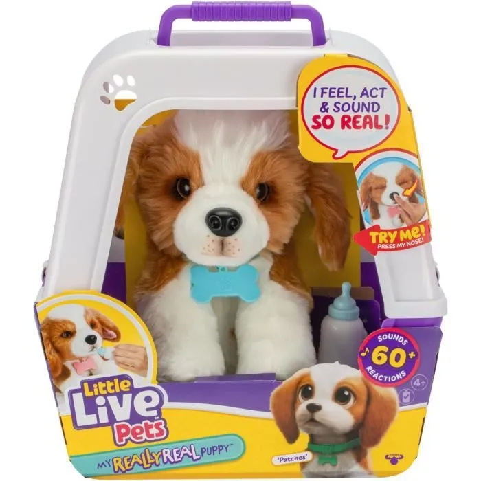 Mon Chiot Beagle - MOOSE TOYS - REALLY REAL - LITTLE LIVE PETS - Chiot interactif avec sons et réactions-0