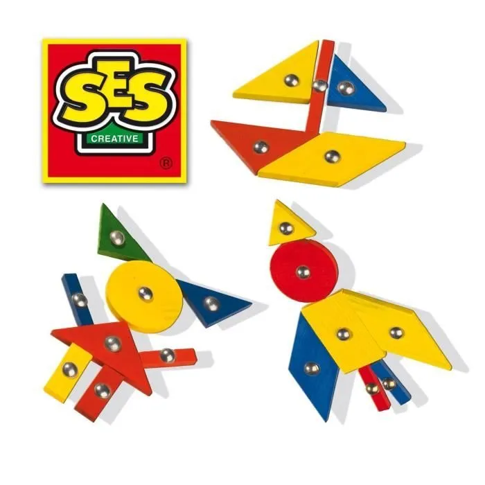 Jeu De Tap Tap Original - SES CREATIVE - 32 pièces de bois - Mixte - À partir de 3 ans-1